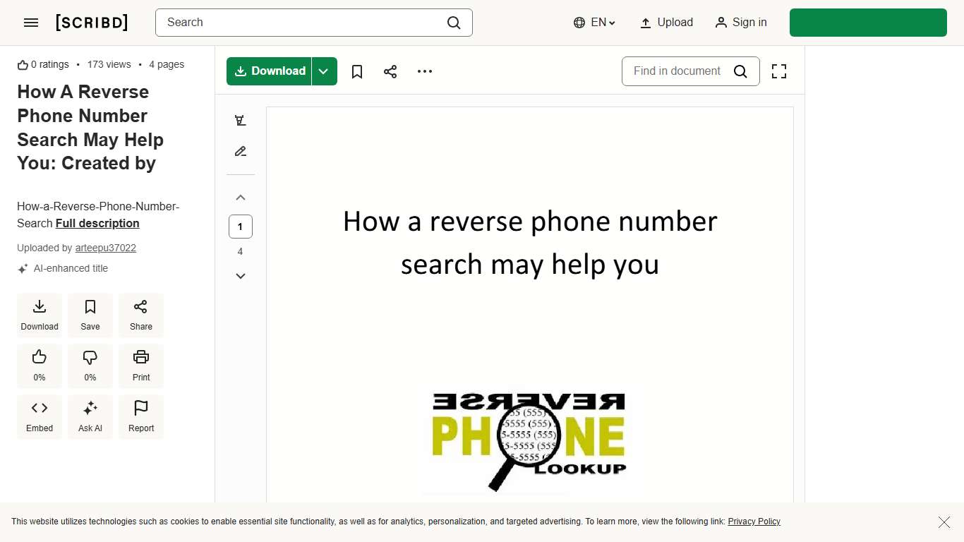 How A Reverse Phone Number Search May Help You: Created by | PDF
